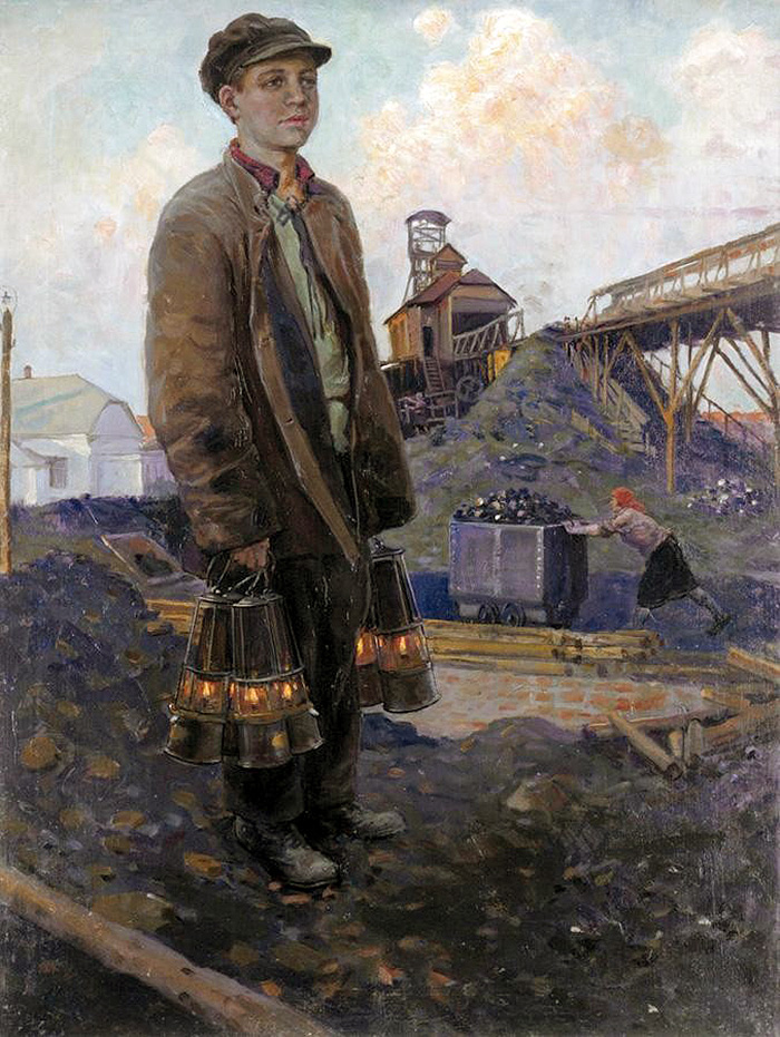 boy with lanterns